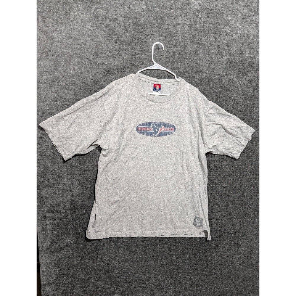 NFL Gridiron Classic Houston Texans T-Shirt Mens XL Gray Short Sleeve Distressed
